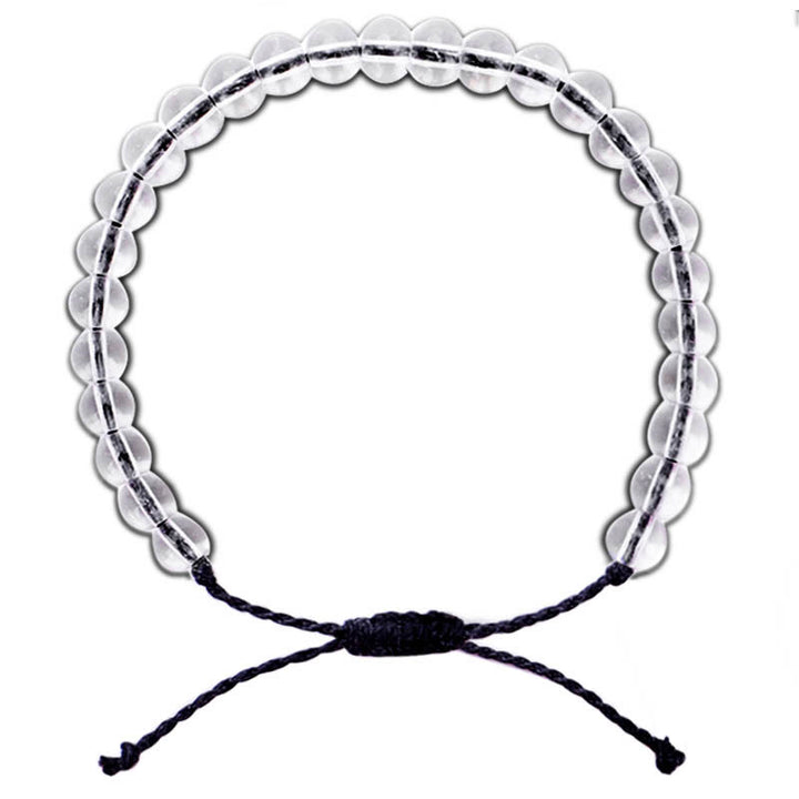 Buddha Stones Handmade Glass Beads Braided String Adjustable Bracelet - Black - image 4