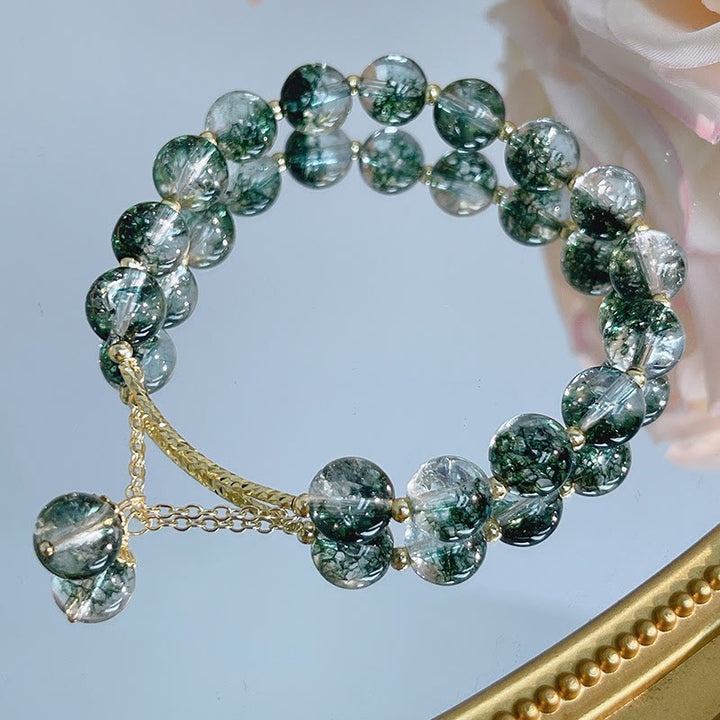 Buddha Stones Green Phantom Crystal Confidence Charm Bracelet - image 5