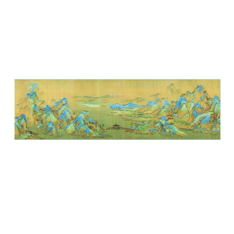 Buddha Stones A Panorama of Rivers and Mountains 100% Mulberry Silk Scarf Premium Grade 6A Silk Shawl - image 16