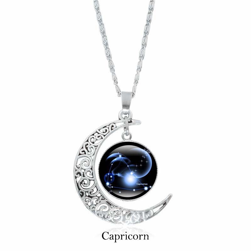 Buddha Stones 12 Constellations of the Zodiac Moon Protection Necklace Chain Pendant - Capricorn - image 7