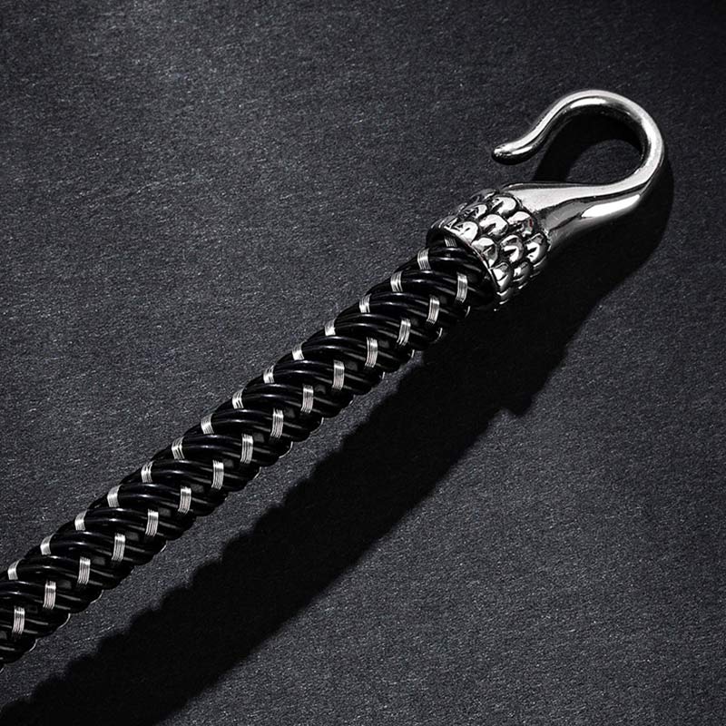 Buddha Stones Dragon Titanium Steel Protection Luck Bracelet - image 10