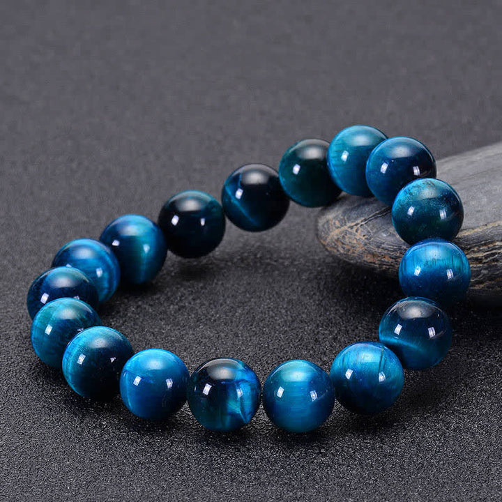 Buddha Stones Blue Tiger Eye Protection Bracelet - image 15