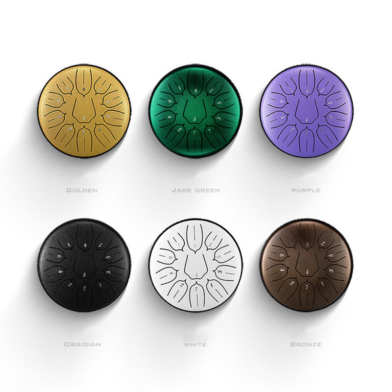Buddha Stones Steel Tongue Drum Sound Healing Meditation Yoga Lotus Drum Kit 11 Note 6 Inch - image 23