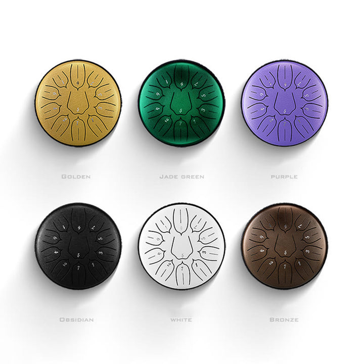 Buddha Stones Steel Tongue Drum Sound Healing Meditation Yoga Lotus Drum Kit 11 Note 6 Inch - image 23