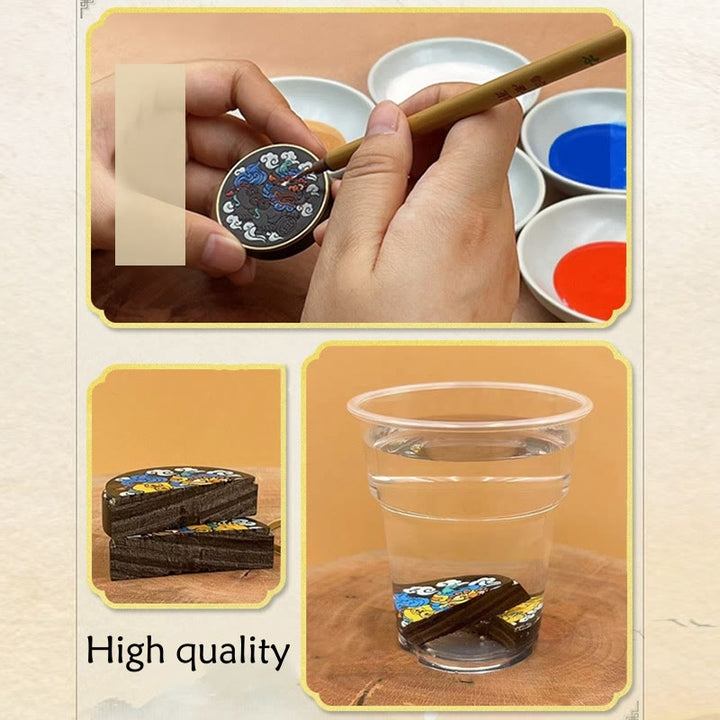 Buddha Stones PiXiu Copper Coin Ebony Wood Luck Attract Wealth Key Chain Decoration - image 13