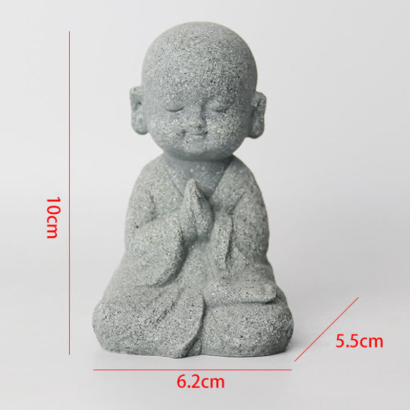 Buddha Stones Meditation Prayer Buddha Statue Compassion Home Decoration - 6.2*5.5*10cm - image 7