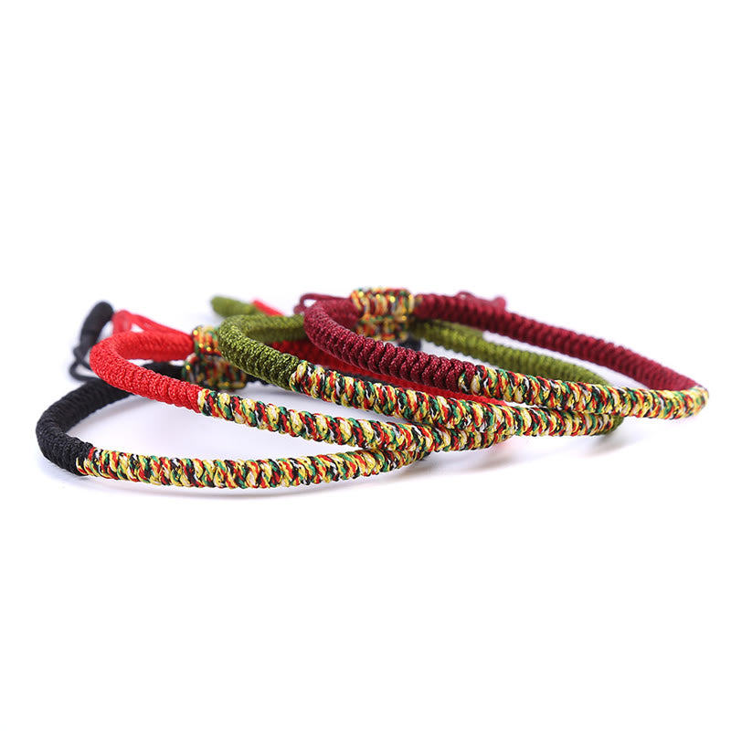 Buddha Stones Tibetan Handmade Multicolor King Kong Knot Luck Strength Braided Bracelet - image 12