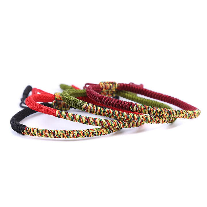 Buddha Stones Tibetan Handmade Multicolor King Kong Knot Luck Strength Braided Bracelet - image 12