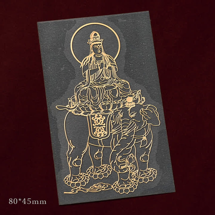 12 Chinese Zodiac Blessing Wealth Fortune Phone Sticker - Dragon/Snake-Samantabhadra Bodhisattva - Large - image 11