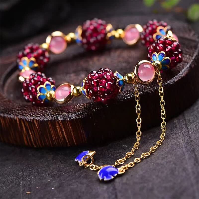 Buddha Stones Tibetan Garnet Calm Bracelet - image 7
