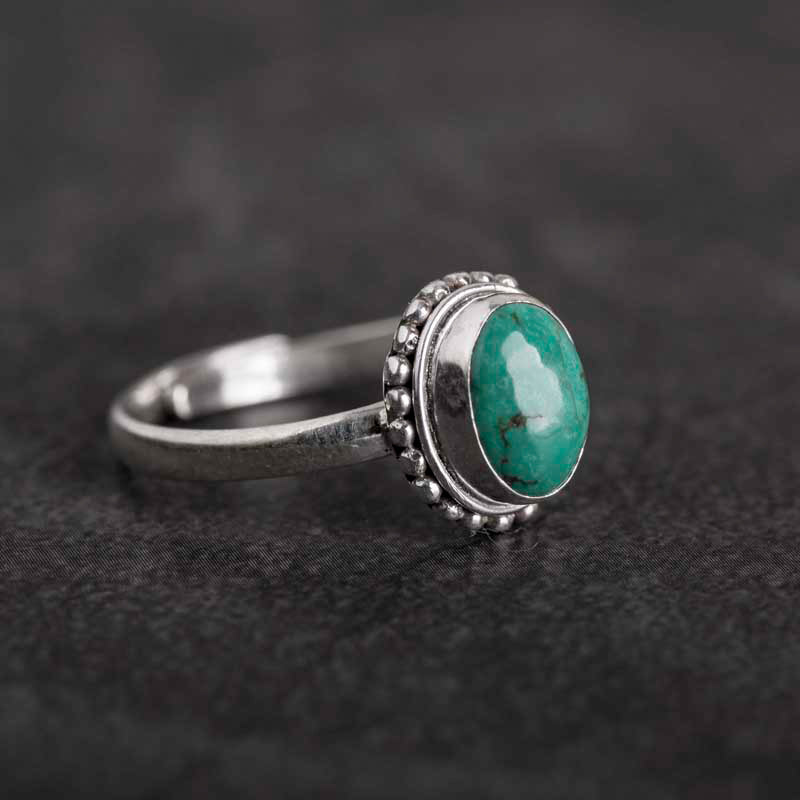 Buddha Stones 925 Sterling Silver Turquoise Wisdom Love Ring - image 11