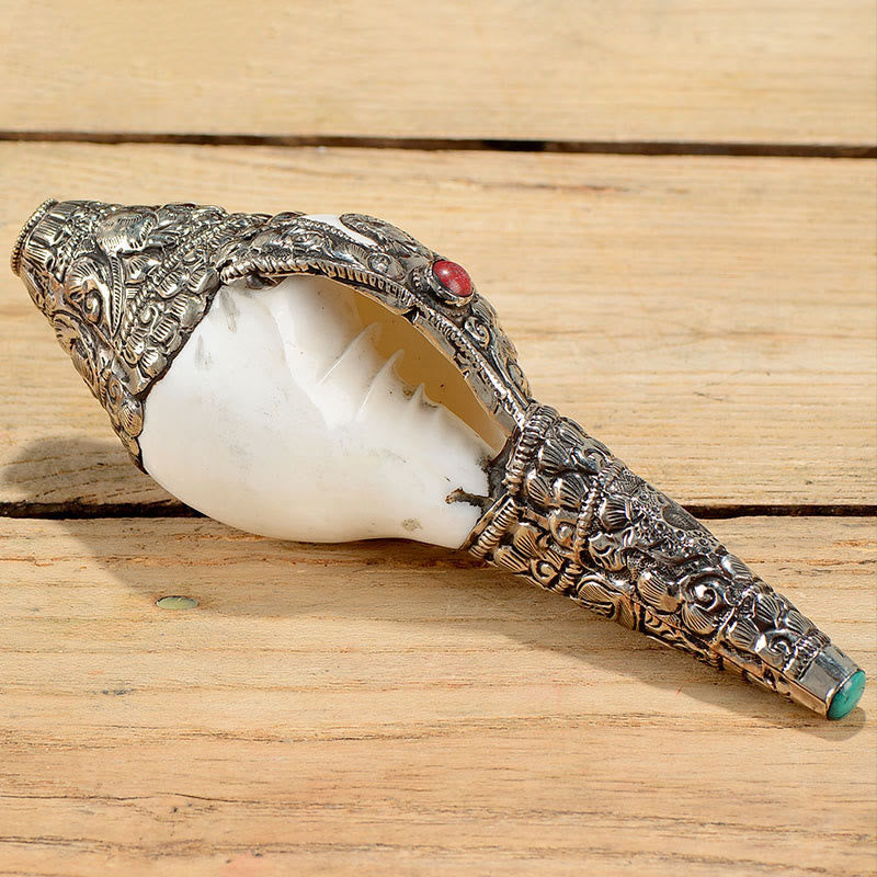 Tibetan Natural Shankha Conch Shell Seashell Wealth Lucky Home Decoration - image 7