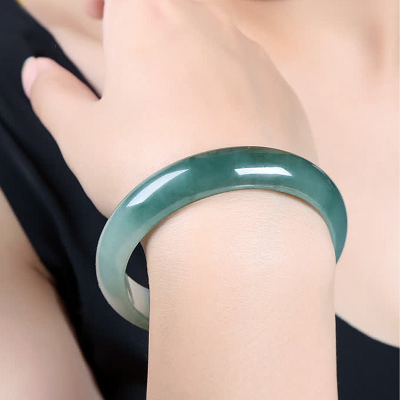 Buddha Stones Jade Abundance Luck Healing Bangle Bracelet - image 4