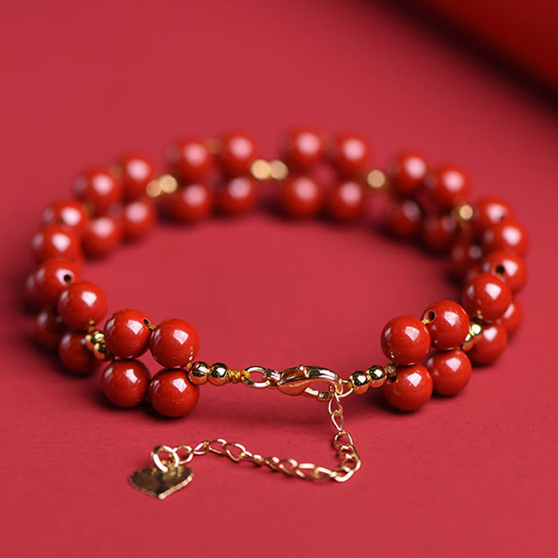 Buddha Stones Natural Cinnabar Beaded Blessing Bracelet - image 8