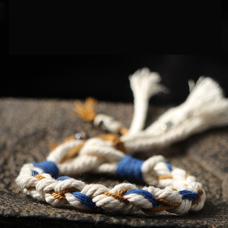 Buddha Stones Tibet Zakiram Goddess of Wealth Thangka Handmade Luck Bracelet - image 6