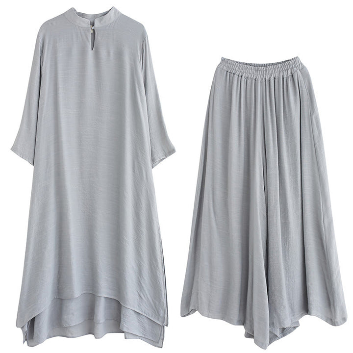 Buddha Stones Simple Pattern Meditation Prayer Spiritual Zen Practice Yoga Clothing Women's Set - image 2