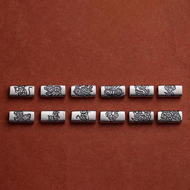 Buddha Stones 925 Sterling Silver 12 Chinese Zodiac Cinnabar String Bracelet - image 29