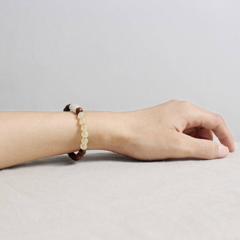 Buddha Stones  Jade Sandalwood Luck Abundance Bracelet - image 4
