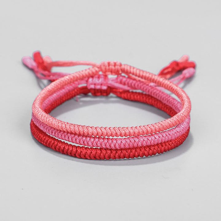 Buddha Stones Tibetan 3Pcs King Kong Knot Protection Braided Bracelet - image 2