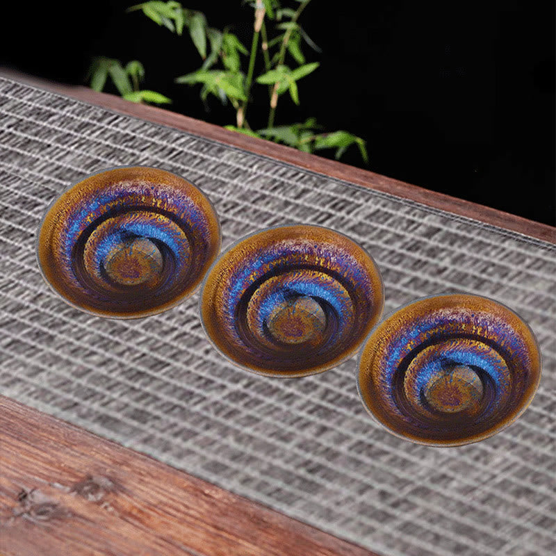 Buddha Stones Chinese Jianzhan Colorful Milky Way Glaze Ceramic Teacup Tenmoku Kung Fu Tea Cup - image 8