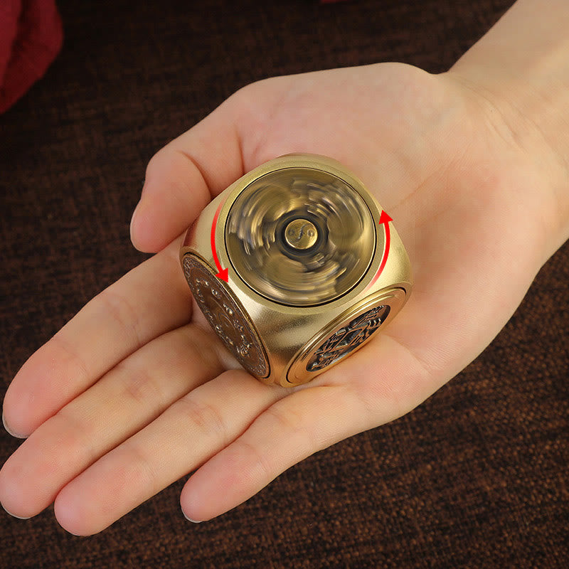 Buddha Stones Four Beasts Feng Shui Yin Yang Bagua Copper Coin Harmony Rotatable Decoration - image 3