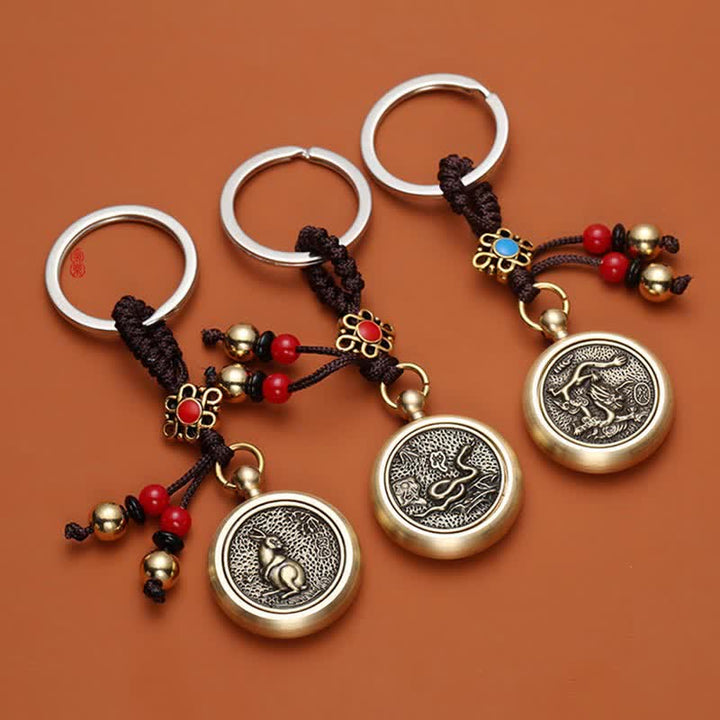 12 Chinese Zodiac Blessing Wealth Fortune Keychain - image 1