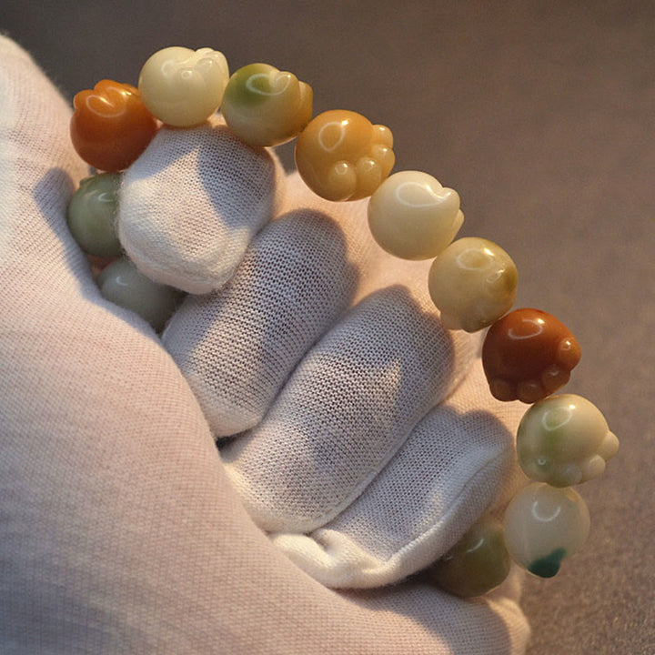 Buddha Stones Multilayered Bodhi Seed Cute Cat Paw Calm Harmony Bracelet - image 11