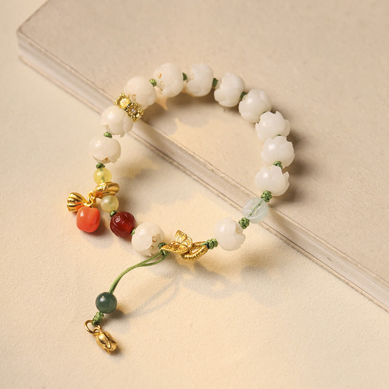 Buddha Stones Natural Bodhi Seed Lotus Pumpkin Bead Peace Harmony Bracelet - image 1