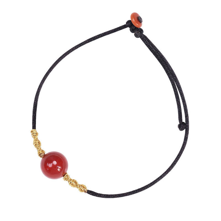Buddha Stones Natural Red Agate Chalcedony Self-acceptance Confidence String Bead Bracelet Necklace Pendant - image 6