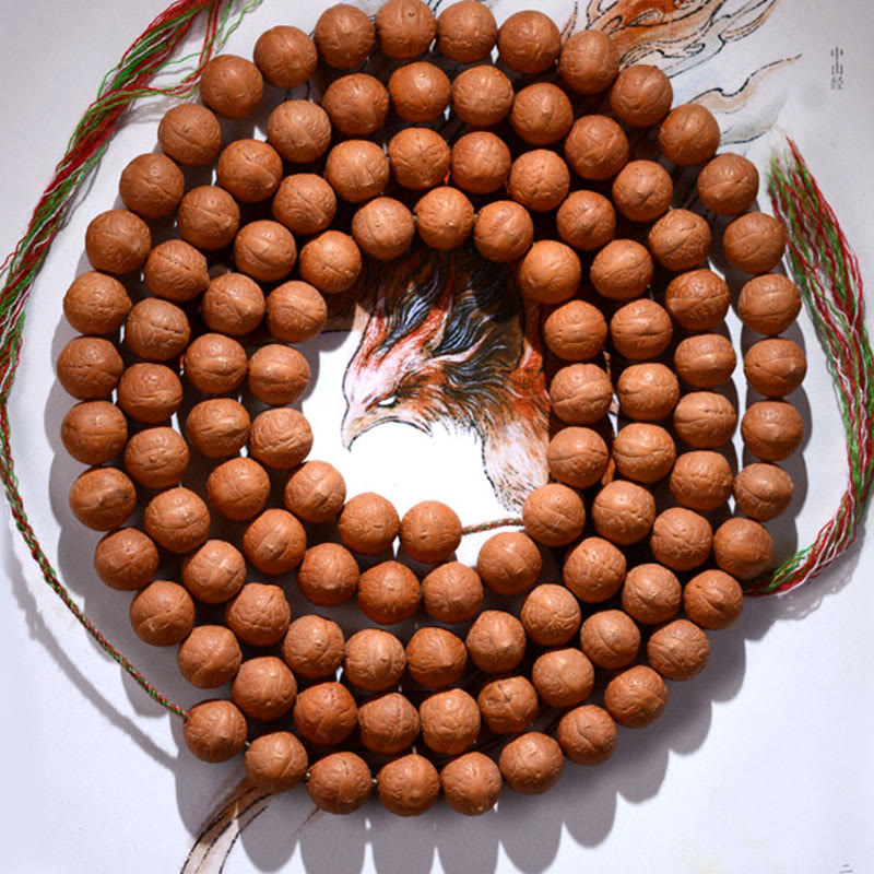 Buddha Stones 108 Mala Beads Nepal Bodhi Seed Luck Wealth Tassel Bracelet - image 2