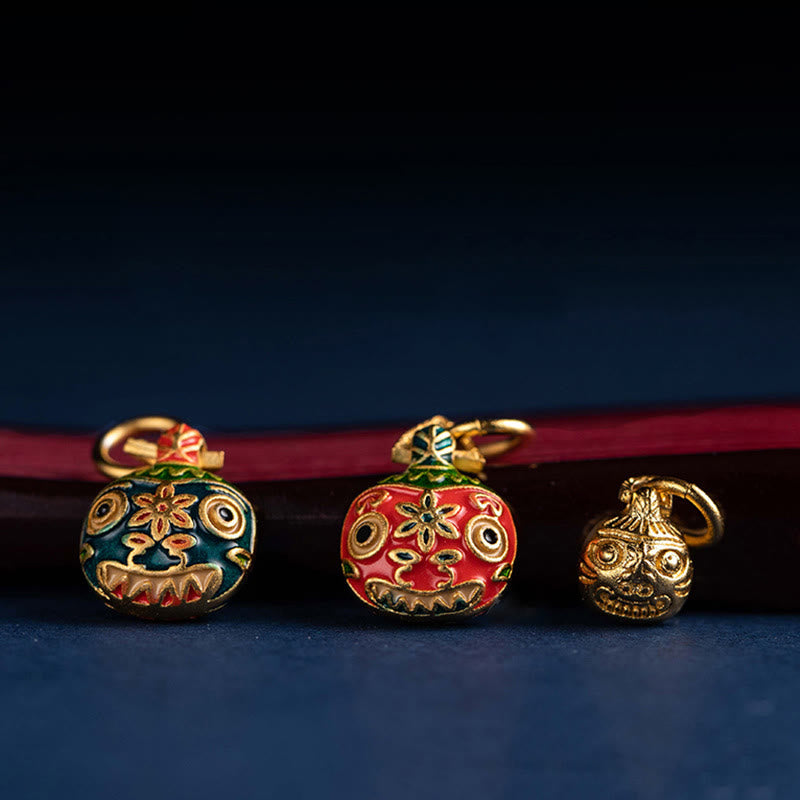 Buddha Stones Gold Swallowing Beast Family Luck Car Key Chain Phone Hanging Decoration - image 20