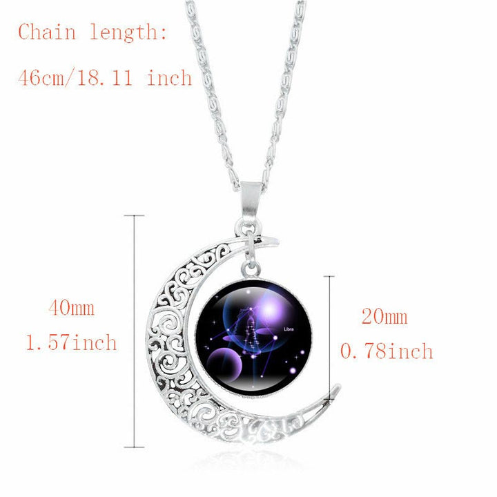 Buddha Stones 12 Constellations of the Zodiac Moon Protection Necklace Chain Pendant - image 15