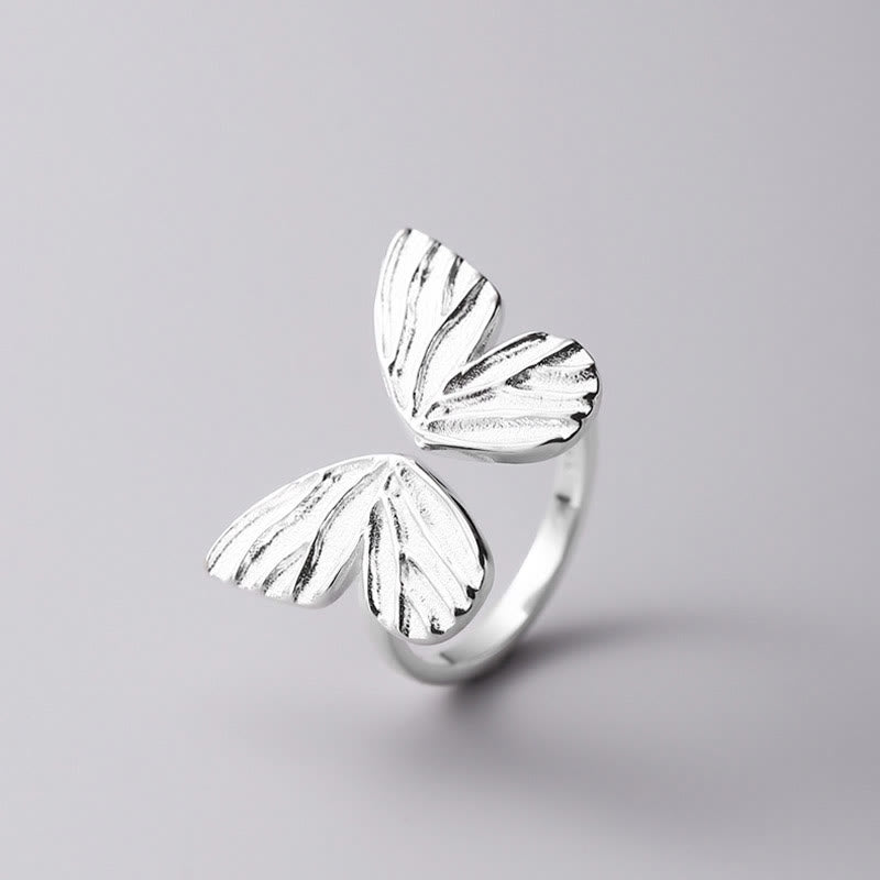 Buddha Stones 925 Sterling Silver Butterfly Love Freedom Ring - image 5