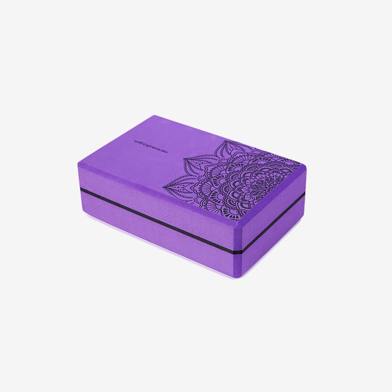 Buddha Stones Tibetan Mandala Mindful Soft Non-Slip Foam Yoga Block - Purple Mandala - image 8