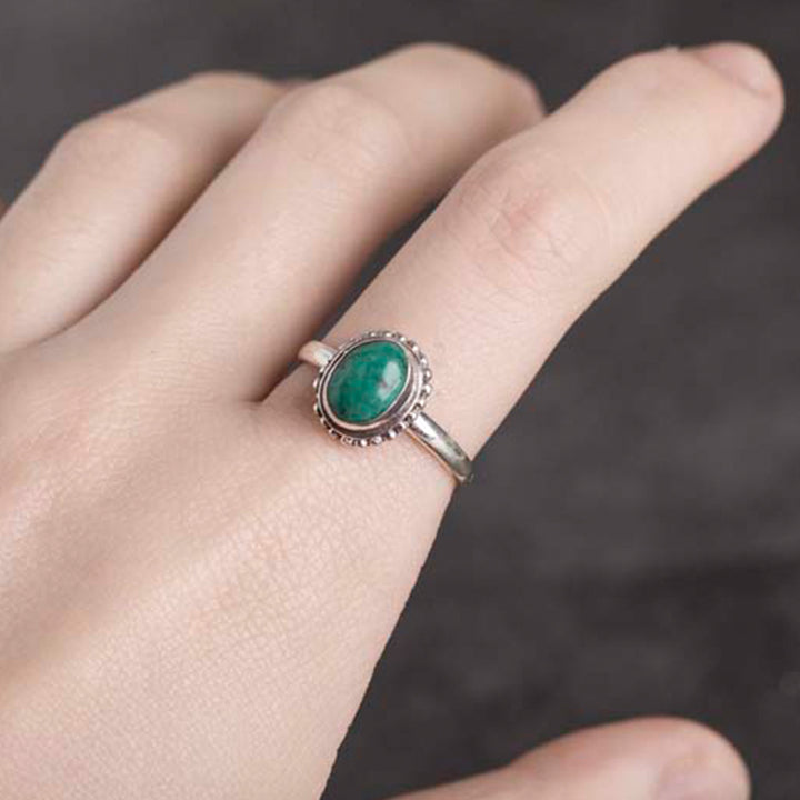 Buddha Stones 925 Sterling Silver Turquoise Wisdom Love Ring - image 10