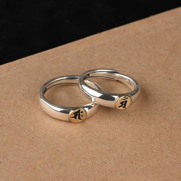 Buddha Stones Tibetan Om Mani Padme Hum Carved Chinese Zodiac Natal Buddha Peace Ring - image 45