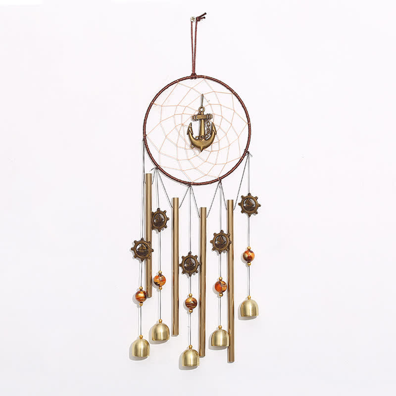 Buddha Stones Dream Catchers Love Elephant Boat Wall Hanging Chime Bell Handmade Home Decoration - Boat - image 11