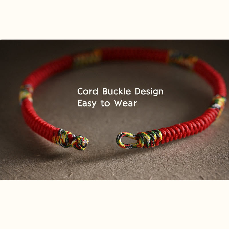 Buddha Stones Five Colors King Kong Knot String Protection Luck Bracelet - image 9
