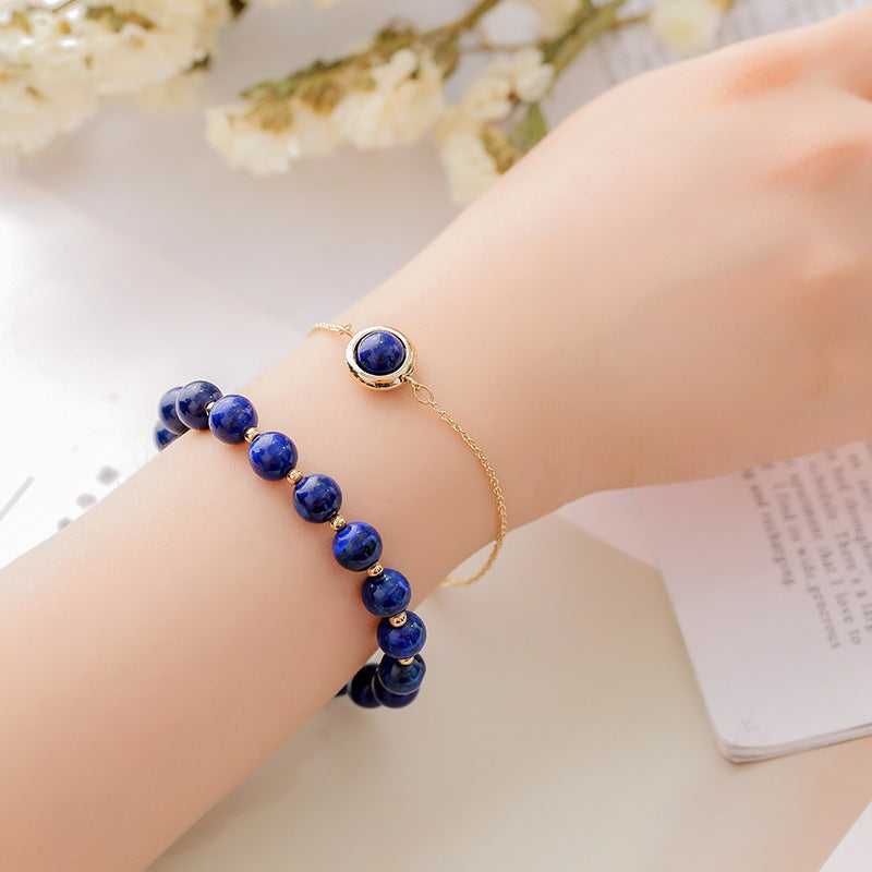 Buddha Stones Sun Stone Strawberry Quartz Crystal Positive Bracelet - Lazurite - image 39