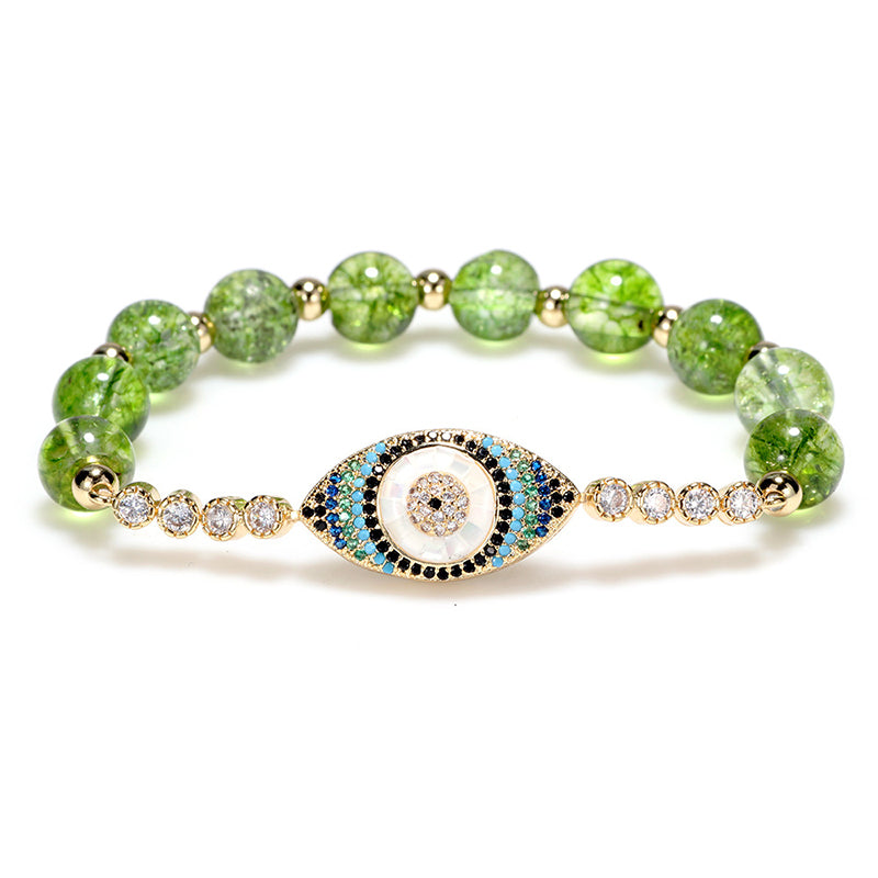 Buddha Stones "May Light and Protection Be With You" Peridot Bracelet Includes Gift Message Card - image 1