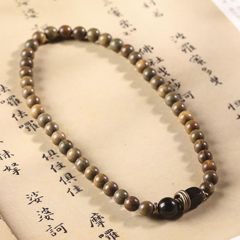 Buddha Stones Tibetan Green Sandalwood Crystal Soothing Peace Bracelet - image 12