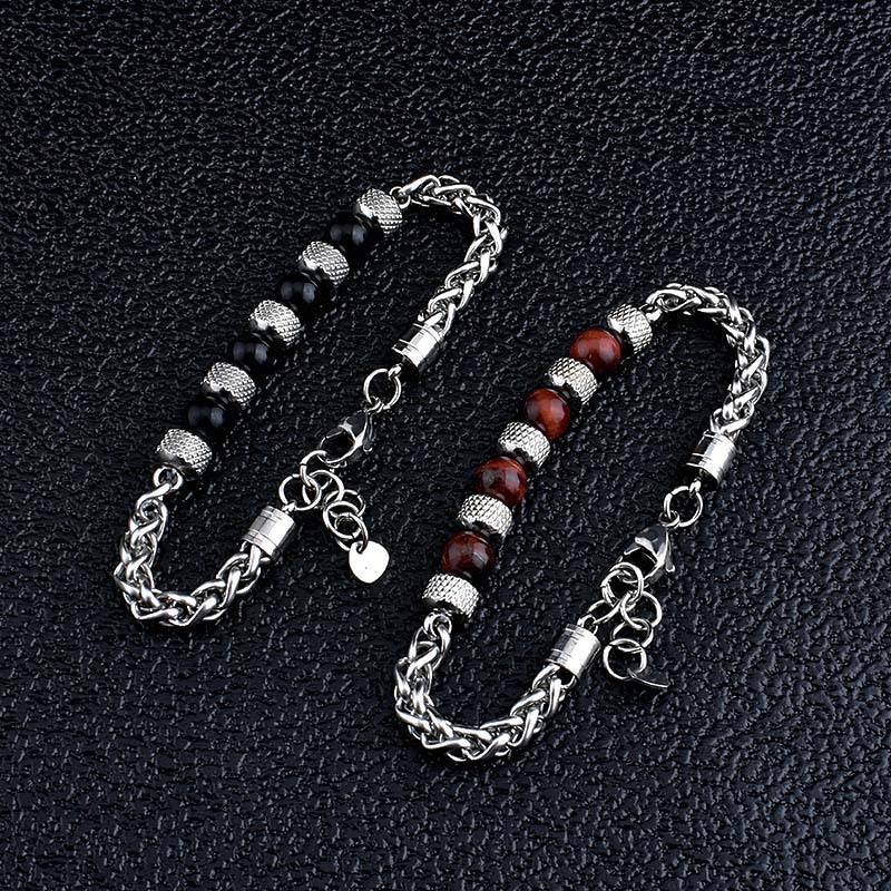 Buddha Stones Black Onyx Tiger Eye Bead Courage Bracelet - image 12