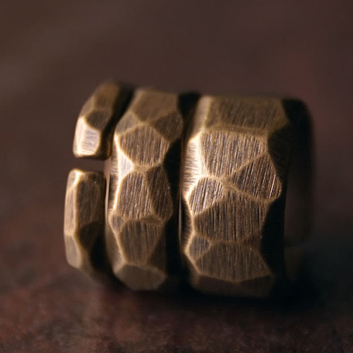 Buddha Stones Tibetan Simple Design Copper Wealth Ring - image 16