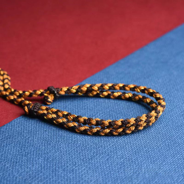 Buddha Stones Tibetan Handmade King Kong Knot Om Mani Padme Hum Prayer Wheel String Necklace Pendant - image 6