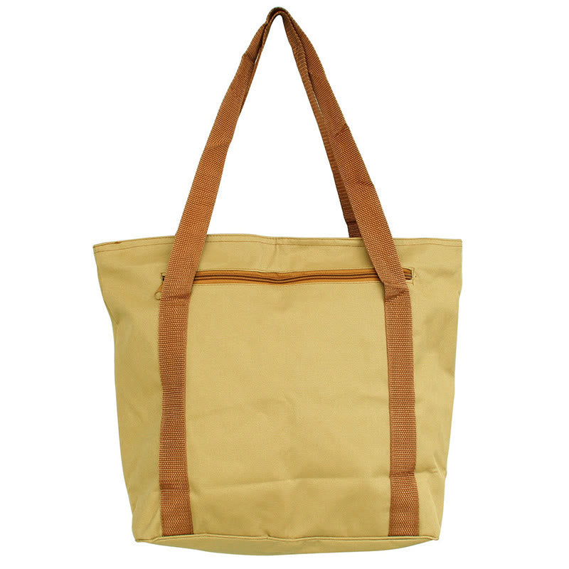 Spiritual Mind Practice Lotus Embroidery Pattern Canvas Shoulder Bag Tote Bag - image 4