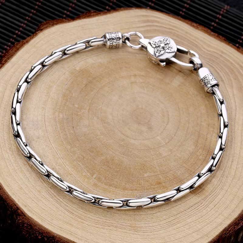 Buddha Stones Tibetan Double Dorje Om Mani Padme Hum Buddha Swastika Vajra Strength Bracelet - image 1
