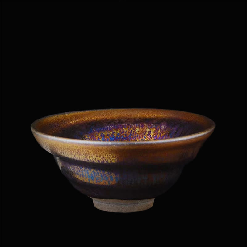 Buddha Stones Chinese Jianzhan Colorful Milky Way Glaze Ceramic Teacup Tenmoku Kung Fu Tea Cup - image 5
