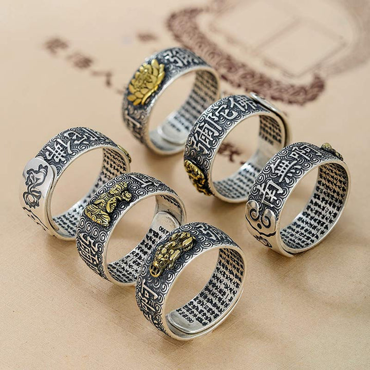 Buddha Stones Chinese Zodiac Natal Buddha Wealth Luck Adjustable Ring - image 8