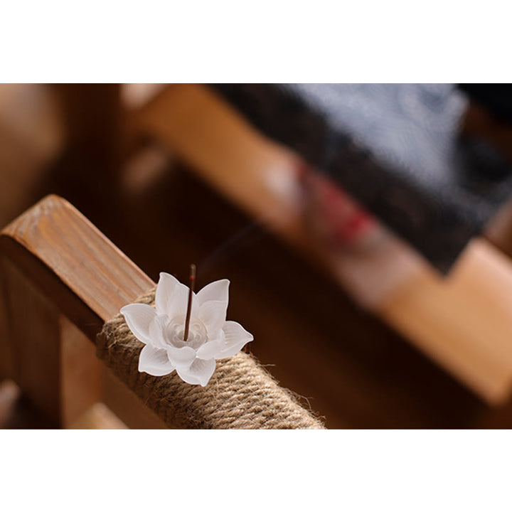 Buddha Stones Mini Lotus Liuli Crystal Healing Meditation Stick Incense Burner - image 23