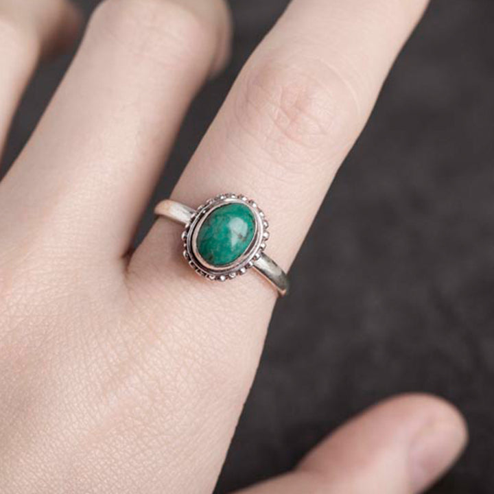 Buddha Stones 925 Sterling Silver Turquoise Wisdom Love Ring - image 9